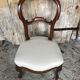 Chaise style Louis XV en merisier et tissu