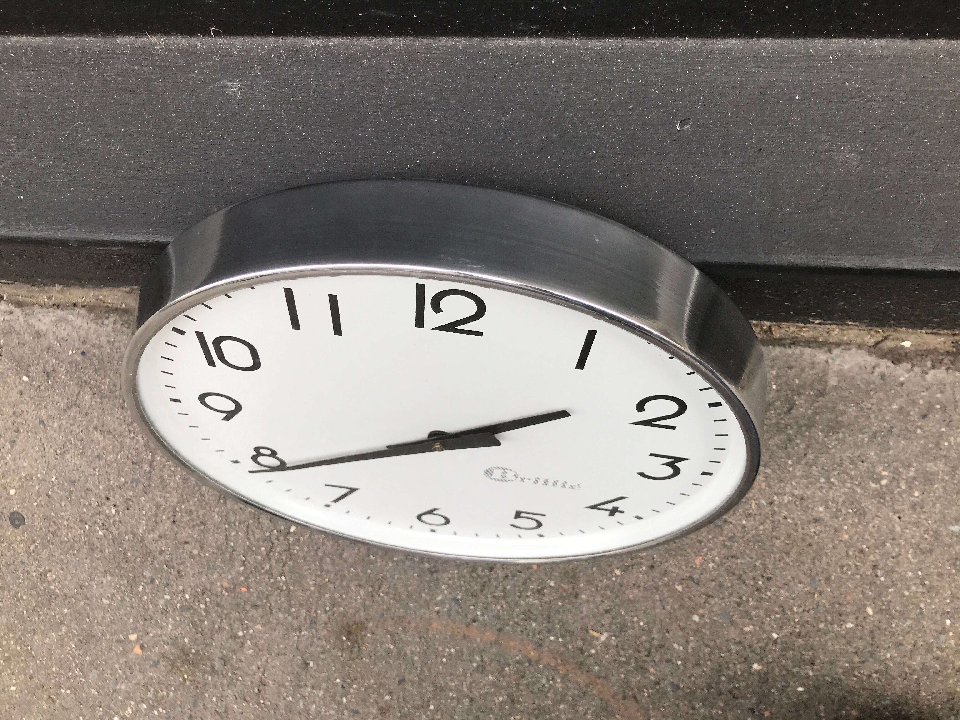 Industrial clock 30 cm functional brillie alu polished station pendulum 1960