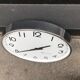 Industrial clock 30 cm functional brillie alu polished station pendulum 1960