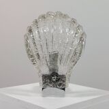 Vintage Murano craquelee glass chrome wall lamp