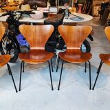 4 chaises Butterfly 3107 Arne Jacobsen 1971