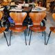 4 Butterfly chairs 3107 Arne Jacobsen 1971