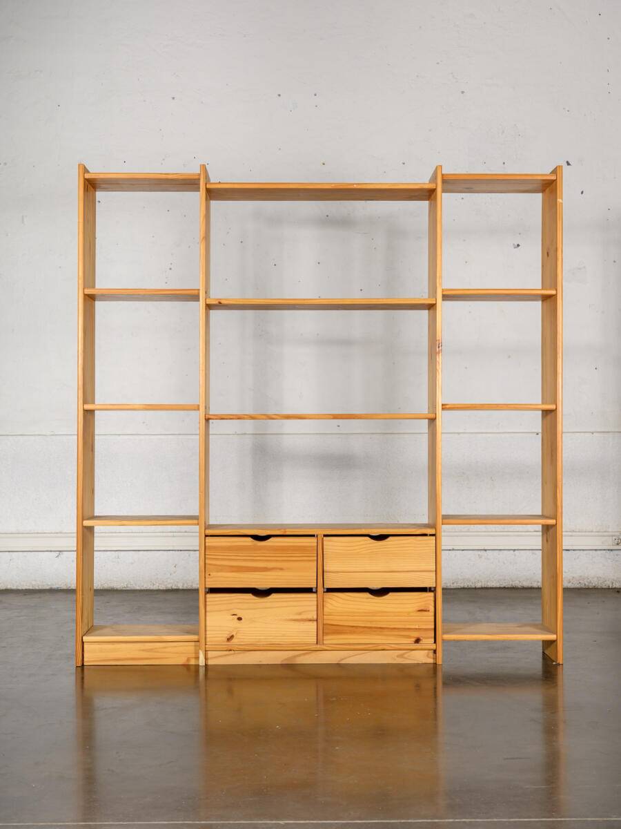 Large pine bookshelf
