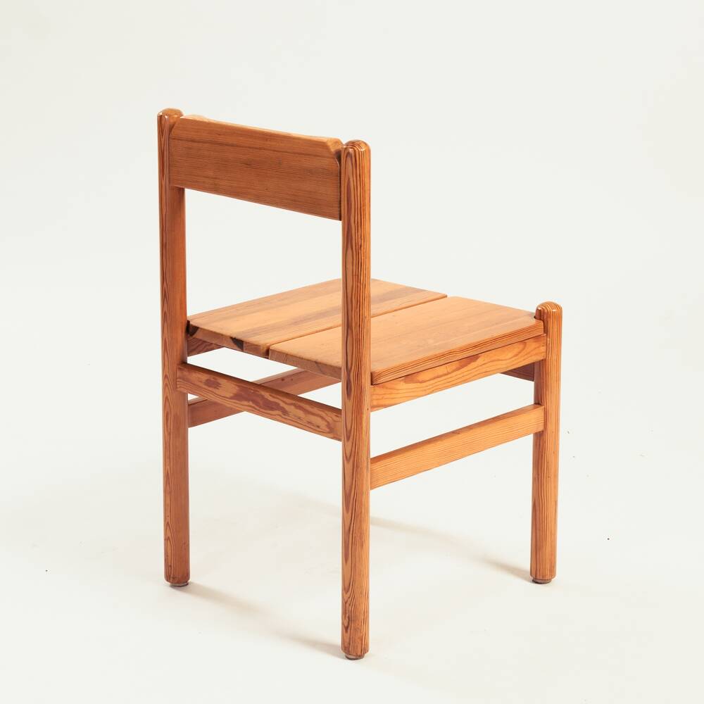 Minimalist japandi pine wooden chairs, 4