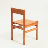 Minimalist japandi pine wooden chairs, 4