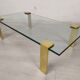 Coffee table glass brass gold