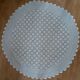Old crocheted round tablecloth