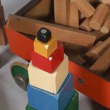 Block wagon 'Bouwmeester No. 117' by ADO, 1950s – large model, 123 pieces