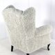 Armchair chair hairy Doodle retro fully restored - new upholstery