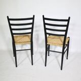 Mid-Century Italian Dining Chairs with Woven Seats, Set of 6, 1960s–70s