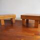 Pair of Regain sofa ends in solid elm