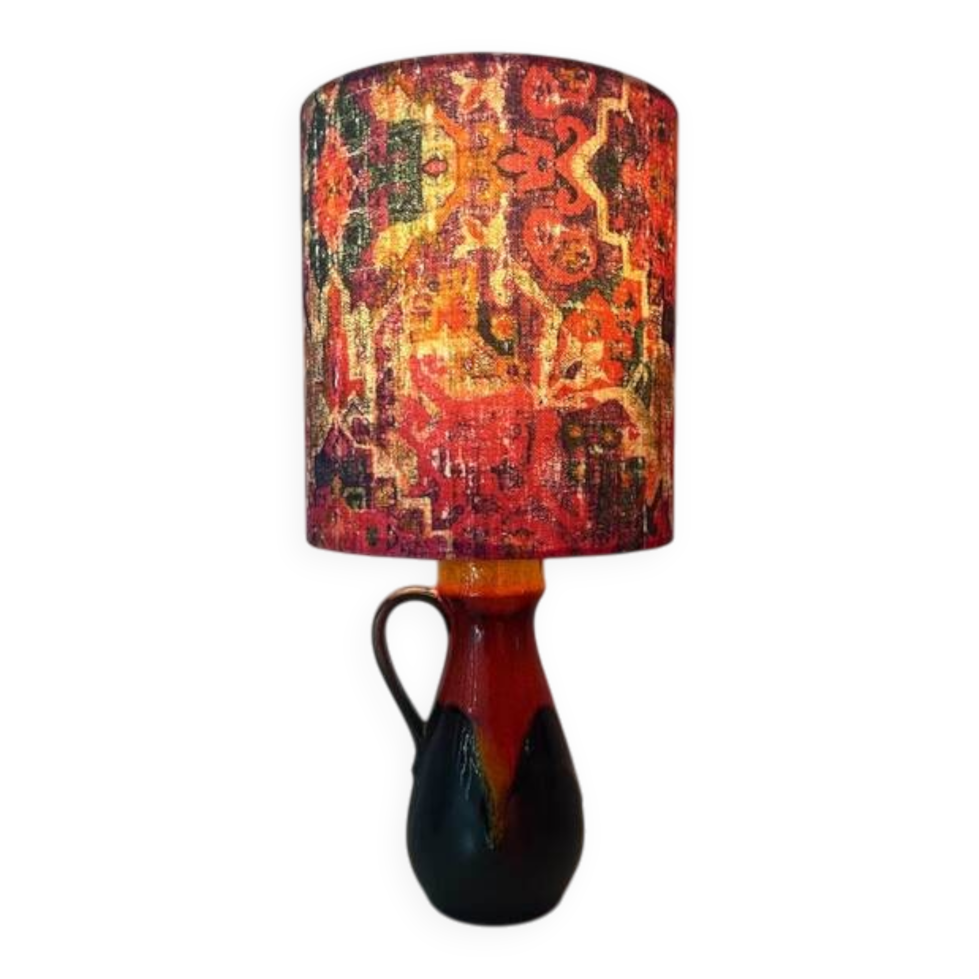 Lampe vase upcyclée des années 70 de Bay Keramik