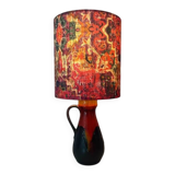 Lampe vase upcyclée des années 70 de Bay Keramik