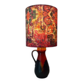 Lampe vase upcyclée des années 70 de Bay Keramik