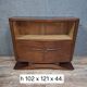 Buffet / Vitrine Art Déco en placage de noyer – Vers 1930