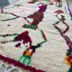 Moroccan Berber rug in cream wool, abstract patterns - 263x160 cm