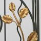 Porte-parapluie en fer forgé Art Déco avec décoration florale, France, années 1930