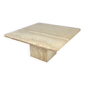 Vintage Italian Travertine Coffee Table, 1970s