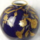 Vase in Limoges porcelain midnight blue signed Chaufriasse-Diam. 20cm