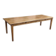 XXL solid oak farmhouse table 260x100 patinated two drawers