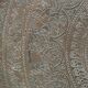 Large ancient copper tray, engraved Persia, offering scenes, vintage ethnic