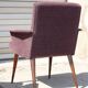 Paire de fauteuils vintage pied compas velours violet 1950s