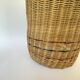 High basket with woven straws