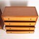 Pair of rattan and wood bedside tables