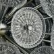 Vintage crystal dandelion lustre, Italy, 1960s