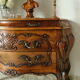 Louis XV style walnut tomb chest of drawers, 20th century