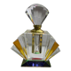 Empty art deco perfume bottle in amber crystal