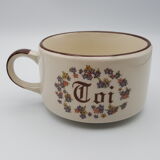 Head to head breakfast sandstone floral decoration you and me cup and saucer