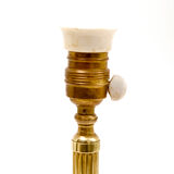 Brass table lamp with Silk shade