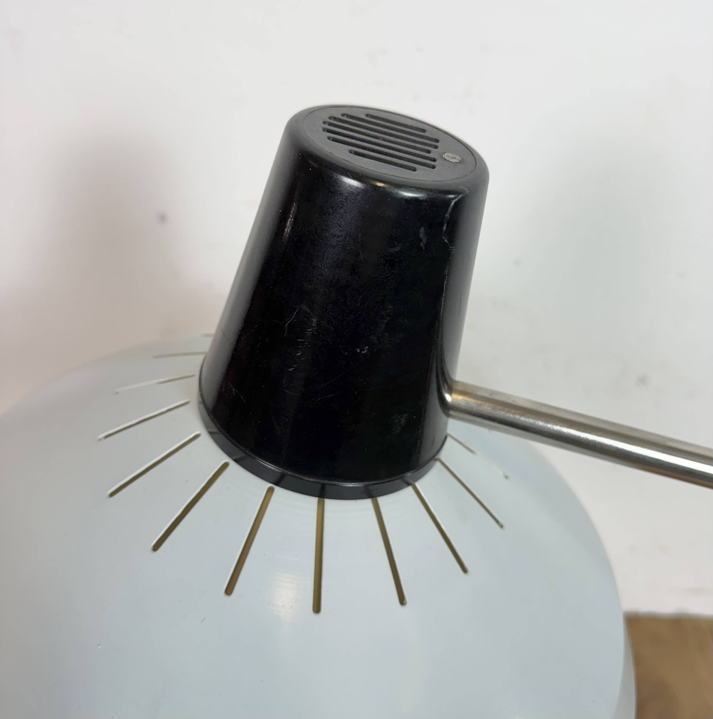 Lampe de bureau industrielle grise d'Elektrosvit, années 1970