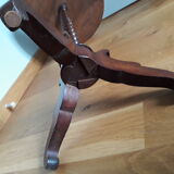 Solid wood pedestal table spiral base