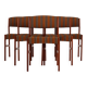 Set of six teak chairs, Danish design, 1970s, production: Denmark