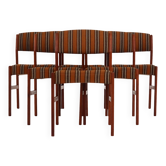 Ensemble de six chaises en teck, design danois, années 1970, production : Danemark