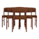 Set of six teak chairs, Danish design, 1970s, production: Denmark