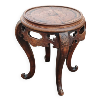 Antique side table, guéridon, pedestal table in Louis XVI style.
