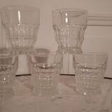 Lot de 5 verres à eau années 60-70