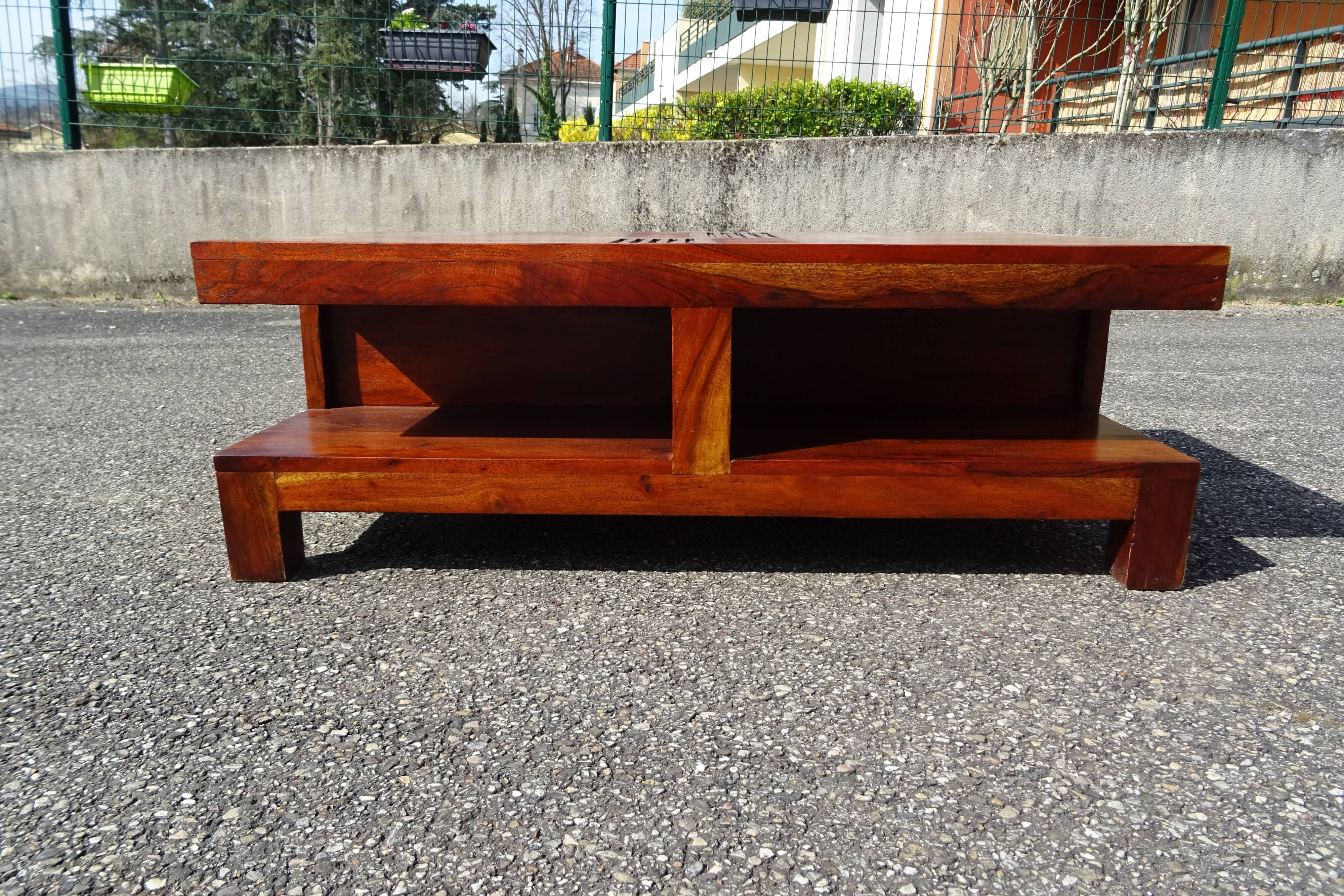 Exotic solid wood coffee table