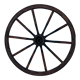 Roue de charette bois