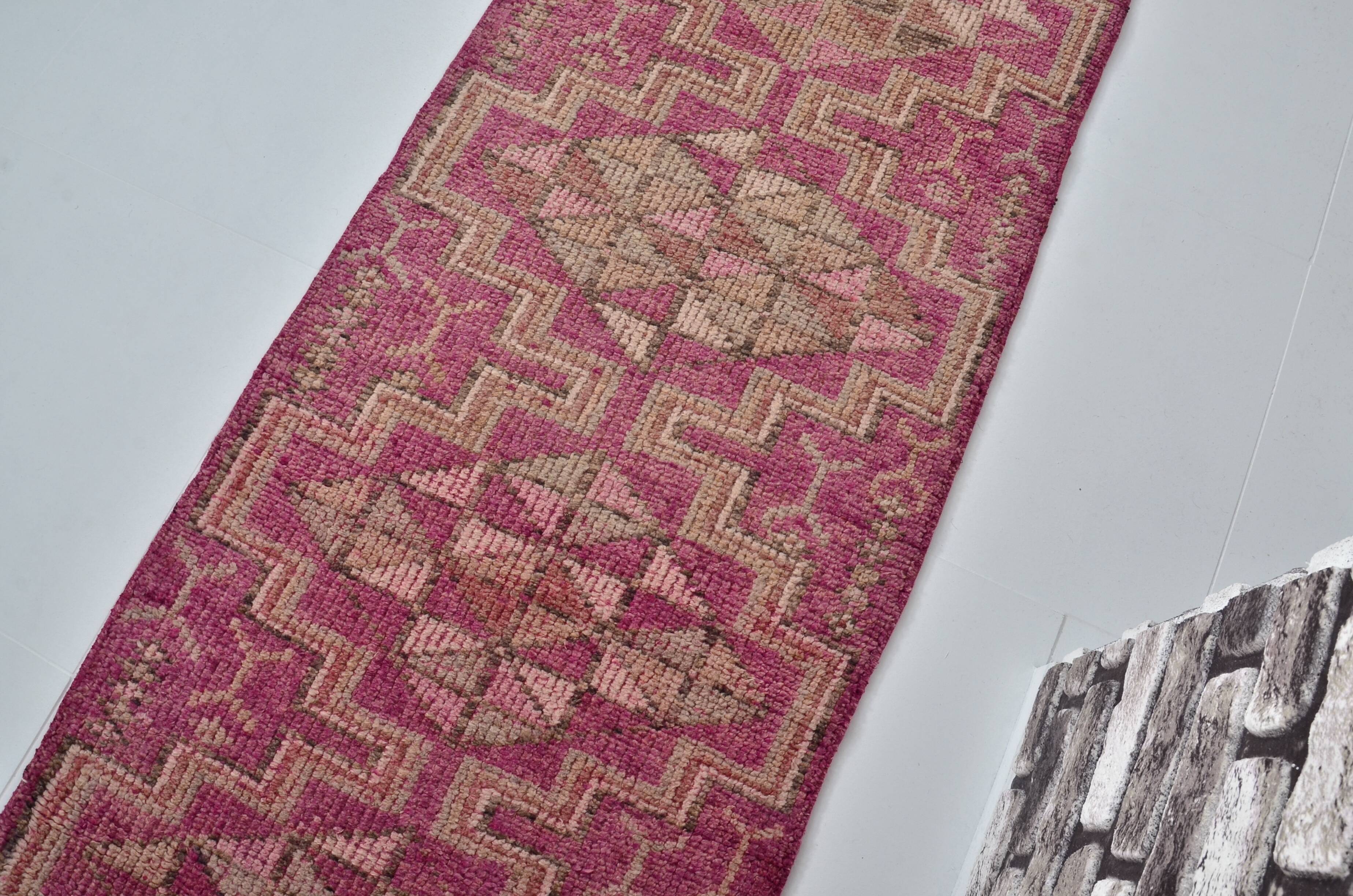 Geometric Vintage Anatolian Runner Rug sku 2174