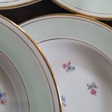 6 opaque porcelain soup plates 1940s
