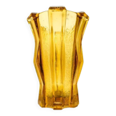 Vase moderne du milieu du siècle, en verre pressé, Belgique, années 1950