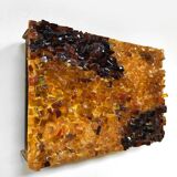 Vintage glass wall lamp 'Glowing amber'