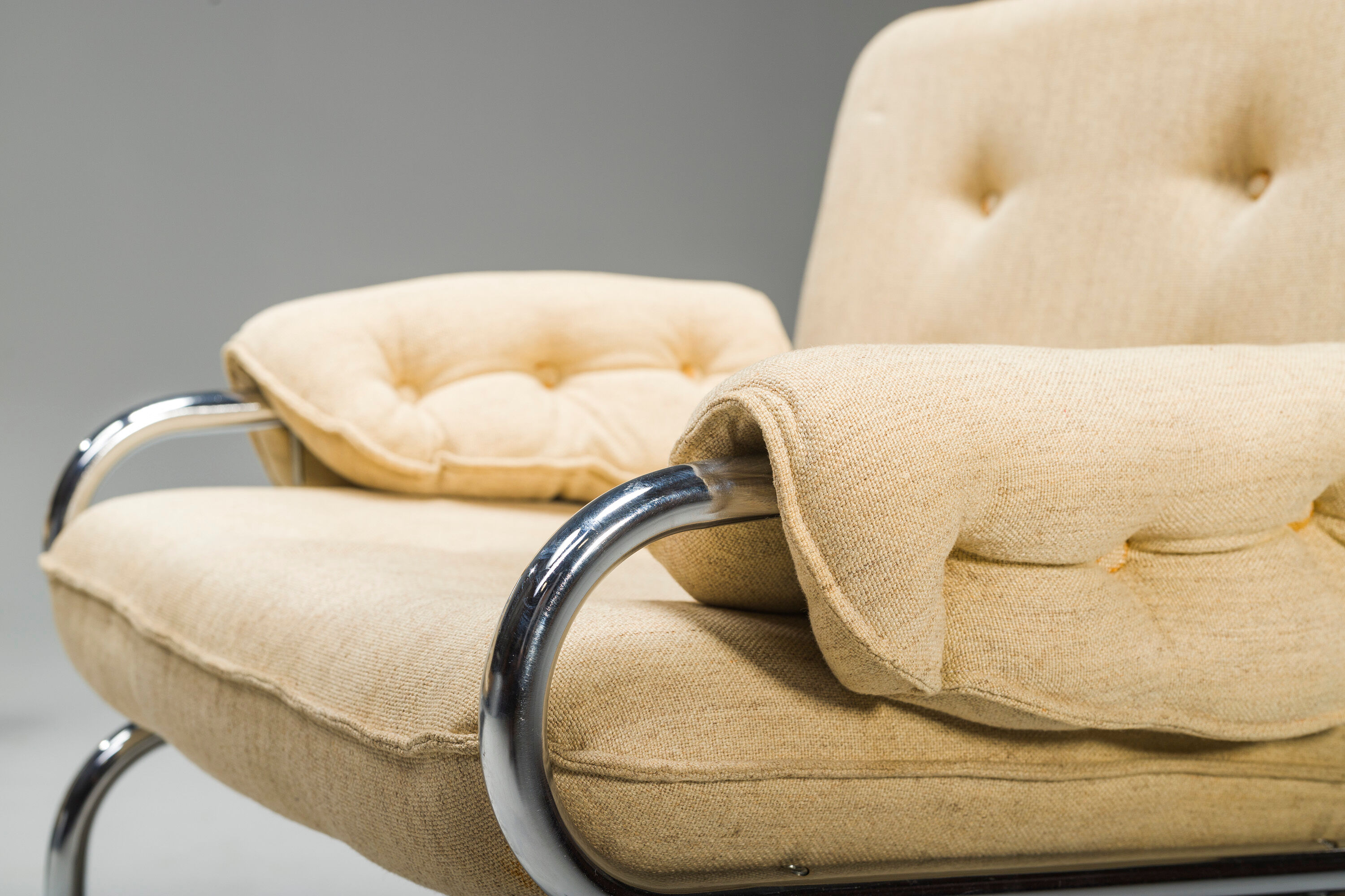 Three-Seater Borkum Sofa and Armchairs by Johan Bertil Häggström for Ikea, 1970s, Set of 2