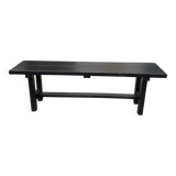 Banc en bois patiné noire