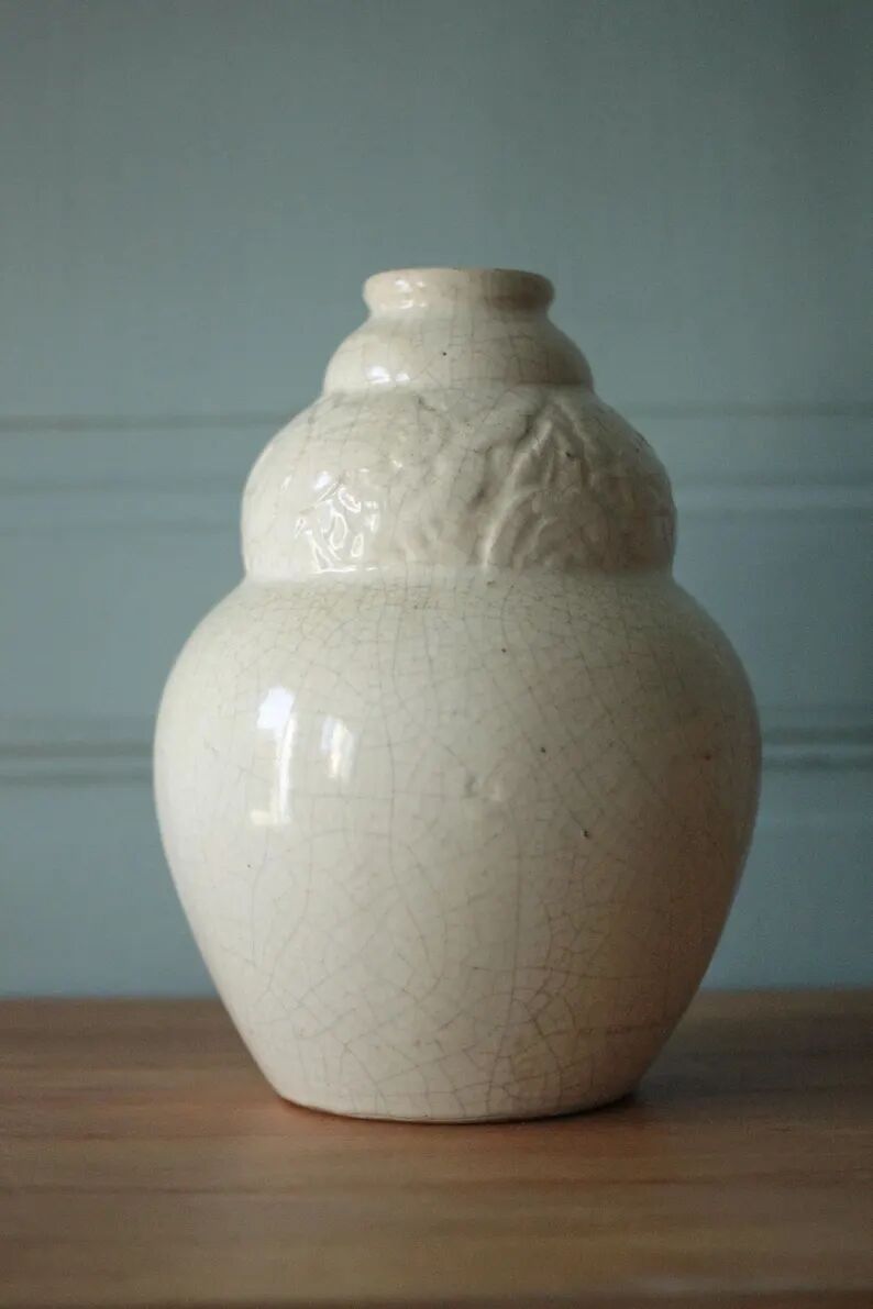 Glazed ceramic vase in the shape of a gourd, Art Deco, collection