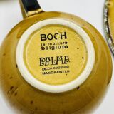 Set of four vintage Boch Palma cups and saucers.